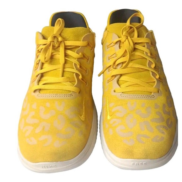 Nike Free RN Cheetah Yellow Women's Size 8.5 Shoes - Picture 3 of 11